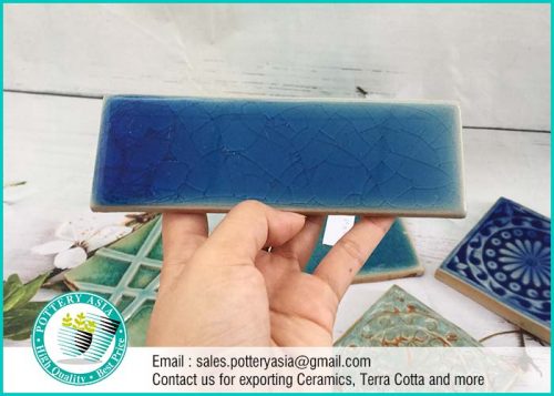 Ceramic Tile Rectangle Blue