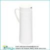Tall ceramic water jug slim shape with lid white color