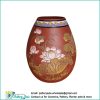 Terracotta vase egg shape, lotus carving pattern